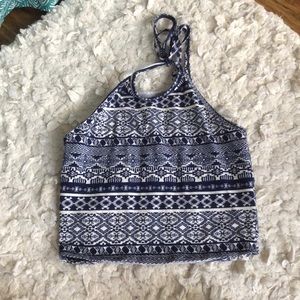 Charlotte Russe Halter Tie Crop Top